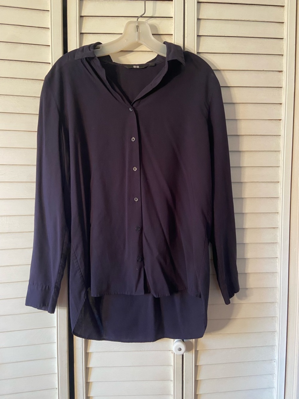 Uniqlo Navy Button-Up Shirt